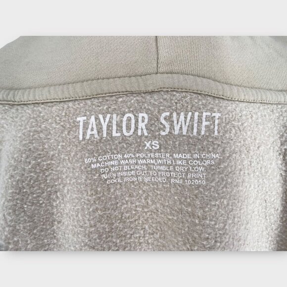 Taylor Swift RED TV Taylors Version Oversized Sweatshirt Beige Hoodie XS - Picture 5 of 11
